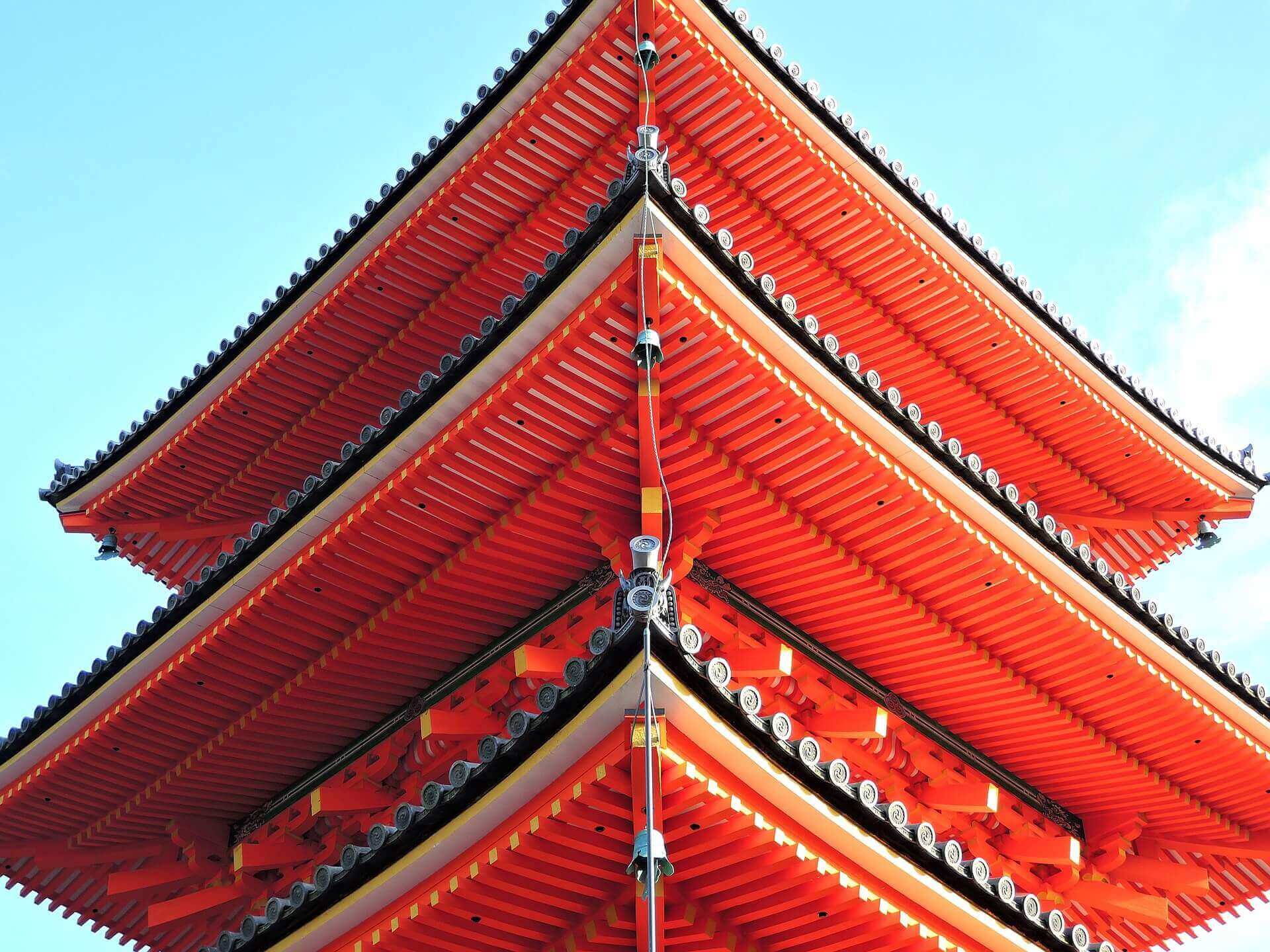 京都の神社のやね
